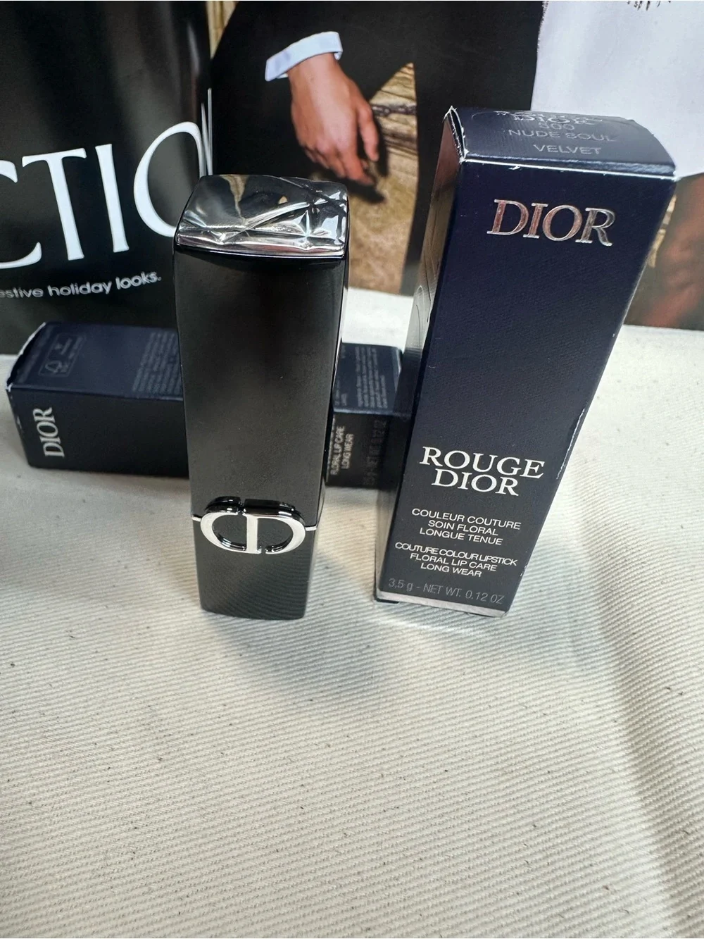 DIOR Rouge Lipstick - 600 Nude soul velvet.